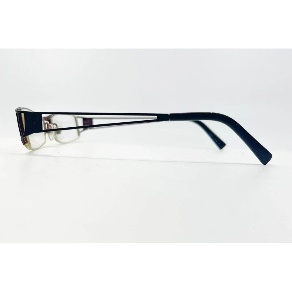 Norma Kamali Eyeglass Frames Women Black Cherry 7289 Rectangular 50-18-135
